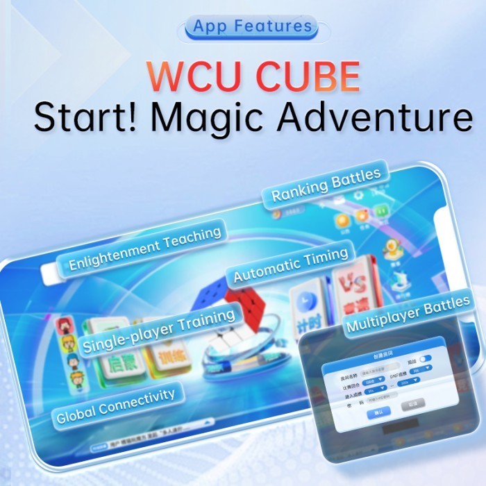 Cube 3x3 Moyu Weilong V10 AI Smart cube Stickerless Original - FROSTED