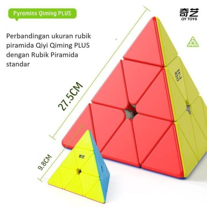 Cube Pyraminx Qiyi Qiming Plus 27.5cm Stickerless Original