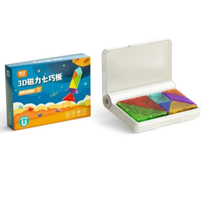 Puzzle 3D Qiyi Tangram Magnetic Transparant Original