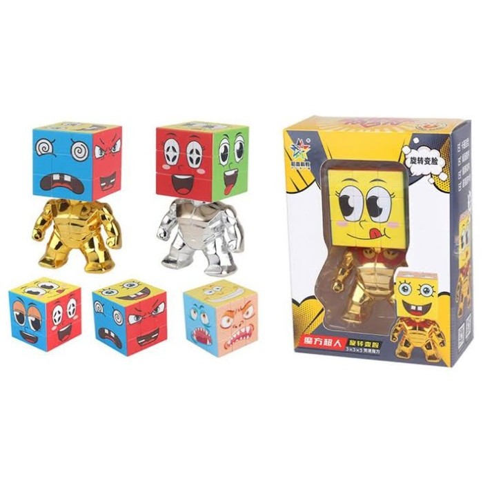 Cube 3x3 Yuxin Super hero 3x3 5,6 cm  Magnetic Silver Original