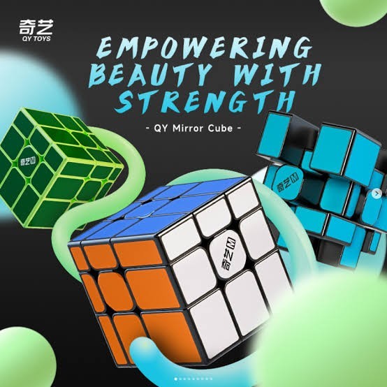 Cube 3x3 Qiyi Mirror 3x3 Tiled Stickerless Original - STICKERLESS, STANDAR