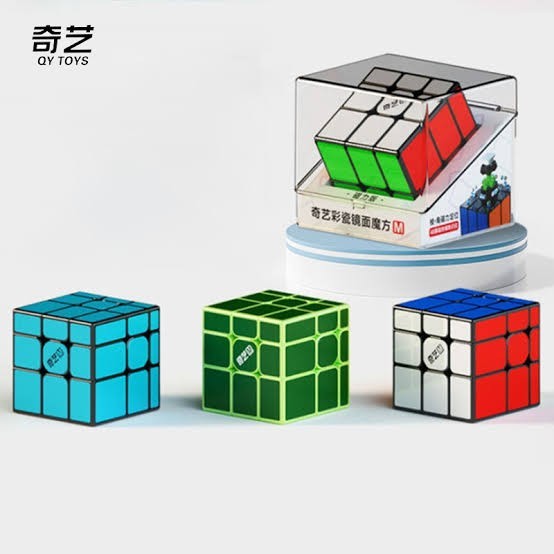 Cube 3x3 Qiyi Mirror 3x3 Tiled Stickerless Original - STICKERLESS, STANDAR