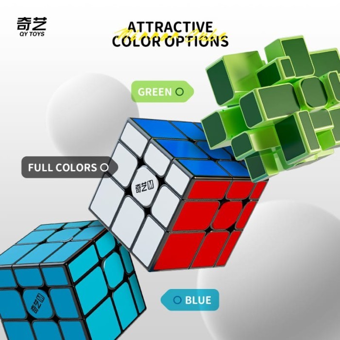 Cube 3x3 Qiyi Mirror 3x3 Tiled Stickerless Original - STICKERLESS, STANDAR