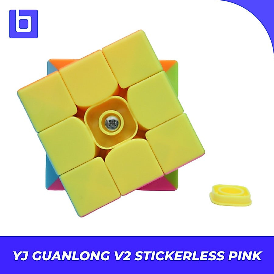Cube 3x3 - Yong Jun - YJ Guanlong Stickerless Pink