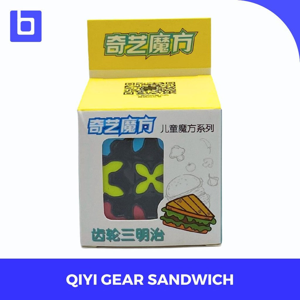 TWISTY PUZZLE - Qiyi Gear Sandwich 3x3 Cube Blackbase Original