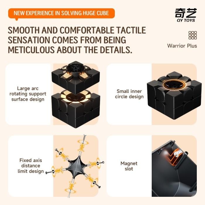 Cube  Qiyi Warrior Plus M 3x3 18.8cm  Stickerless Original