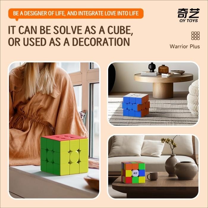 Cube  Qiyi Warrior Plus M 3x3 18.8cm  Stickerless Original