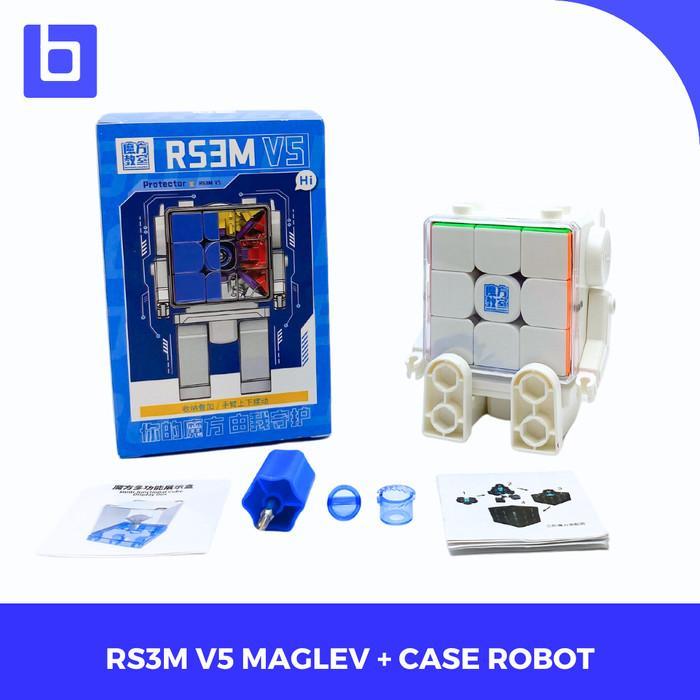 Cube 3x3 Moyu Rs3m V5 Maglev + Robot Case
