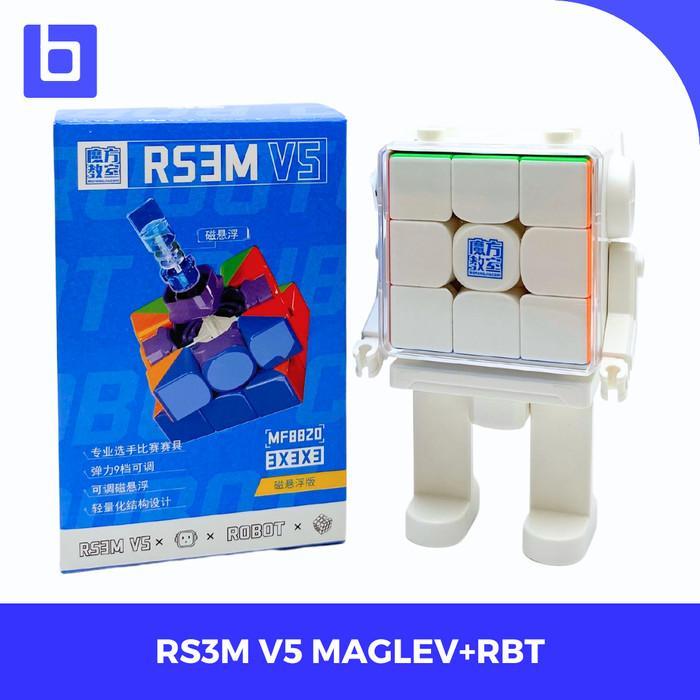Cube 3x3 Moyu Rs3m V5 Maglev + Robot Case